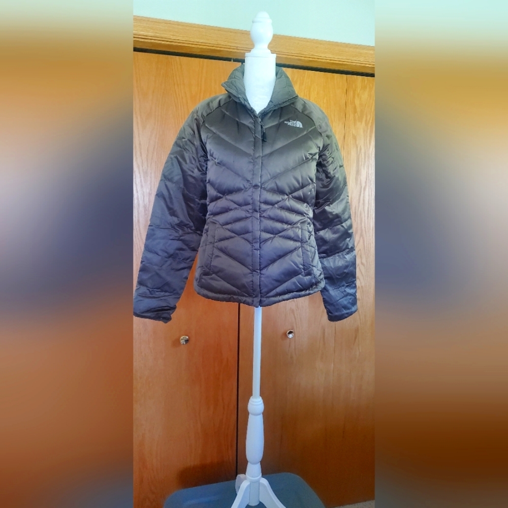 Women's metallic brown the North face down jacket